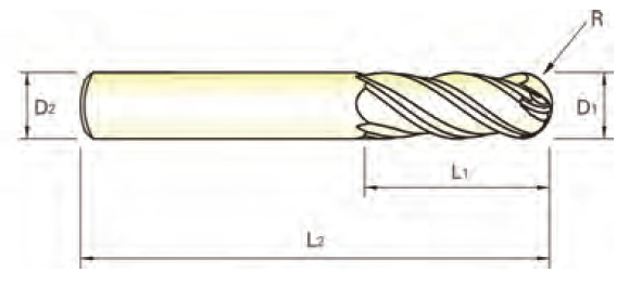 V7 PLUS 4FL Multiple Helix Ball E/M 4X6X11X57 фреза (YG-1)