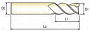 Фреза (E5E49040) ALU-POWER с 3-мя зубьями  (спираль 45°) с шейкой удлин. 4X6X15X57  (YG-1)